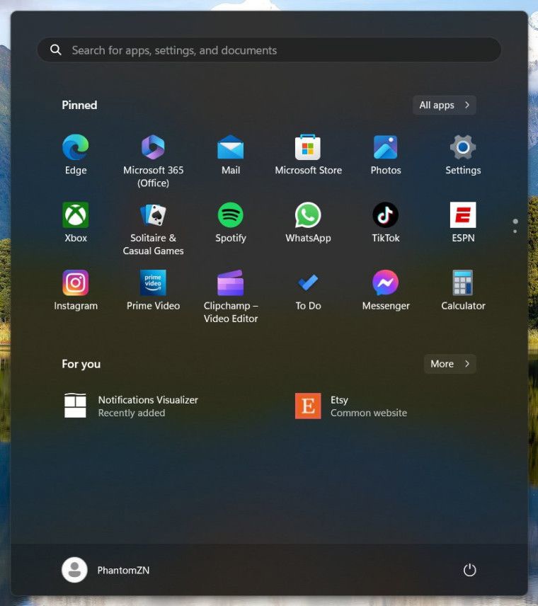Win11 ʼ˵RecommendationsΪFor You