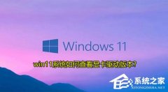 Win11��β鿴�Կ������汾