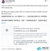 ΢���� Windows AI APIs��10 ����Ϊ Win11 Ӧ������ AI ����